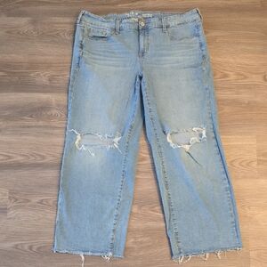 Torrid Light Blue Distressed Vintage Wide Leg Jeans 116